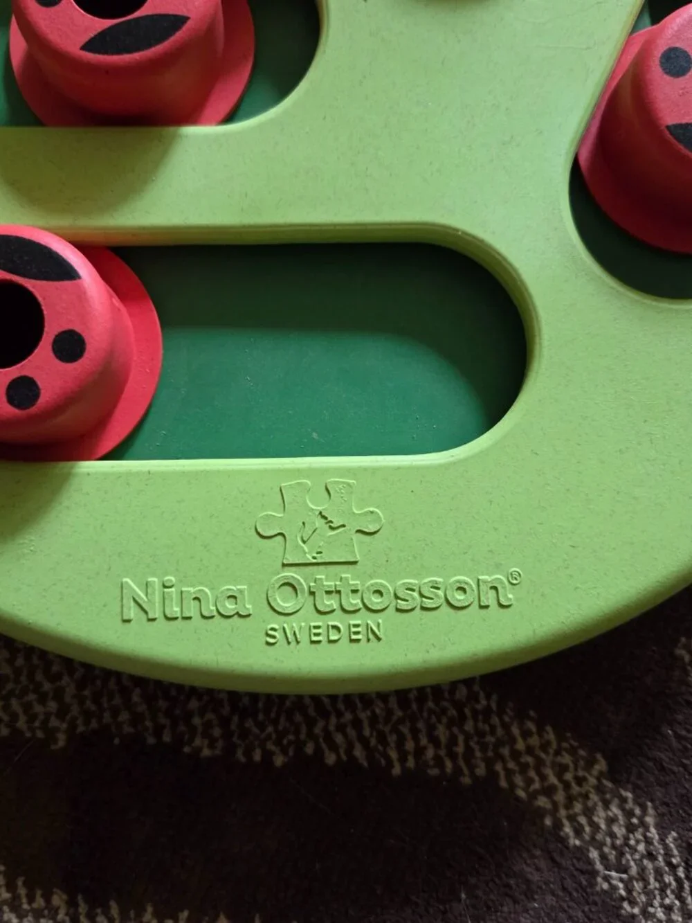The Catstages Nina Ottosson Buggin' Out Puzzle & Play green Pink Leaf Ladybug